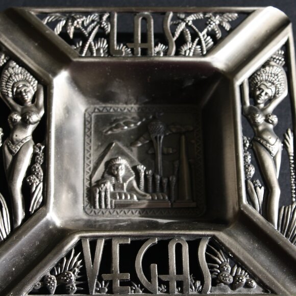 Las Vegas metal Ashtray square Showgirls Sphinx - Picture 3 of 4